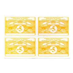   Fülöp-szigetek BOHOL 5 Piso Official Cash Ticket 4-es ívben