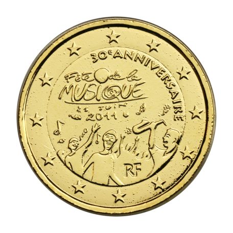 Franciaország aranyozott 2 Euro 2011 Zene Ünnepe