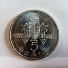 1945-ös 5 Pengő jelöletelen ARTEX utánveret 1965