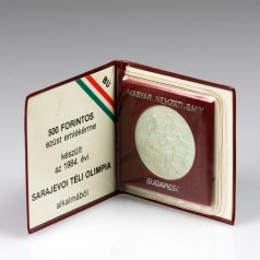   Téli Olimpia Sarajevo 500 Forint 1984 BU díszcsomagolásban ezüst