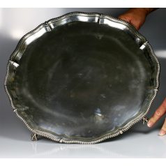   Salver Sheffield 1928 Thomas Bradbury & Sons Ltd. 2670g Ag925