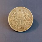 Ferenc József 1 Korona 1915 ruhagomb kialakítással 5,19g Ag835