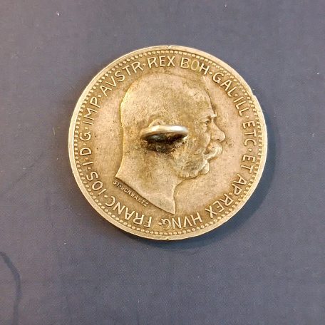 Ferenc József 1 Korona 1915 ruhagomb kialakítással 5,19g Ag835