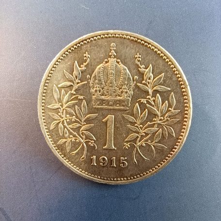 Ferenc József 1 Korona 1915 ruhagomb kialakítással 5,19g Ag835