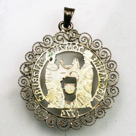 Ausztria 50 Schilling 1974 Salzburgi dóm érmeékszer foglalatban 16,99g Ag640