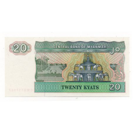 Mianmar 20 Kjap Bankjegy 1994 P72 UNC