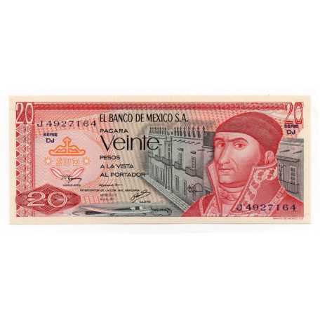 Mexikó 20 Peso Bankjegy 1977 P64d