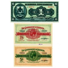 Bermuda Bankjegy sor 1914-1935 P1-5  összesen 5db MÁSOLAT