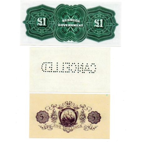 Bermuda Bankjegy sor 1914-1935 P1-5  összesen 5db MÁSOLAT