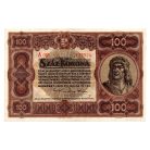 100 Korona Államjegy 1920 XF A001 sorozat
