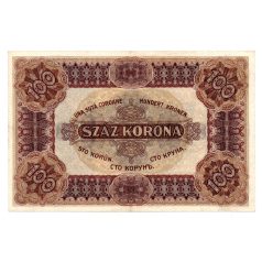 100 Korona Államjegy 1920 XF A001 sorozat
