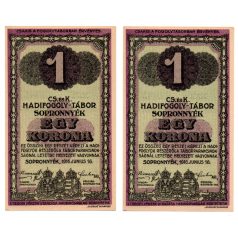   Sopronnyék Hadifogolytábor 1 Korona pár 1916 Római sorozat