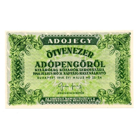 50000 Adópengő 1946 P50D aUNC-UNC