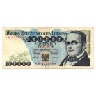 Lengyelország 100000 Zloty Bankjegy 1990 P154a L178b AA sorozat