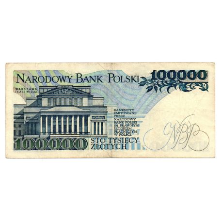 Lengyelország 100000 Zloty Bankjegy 1990 P154a L178b AA sorozat