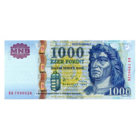 1000 Forint Bankjegy 2006 DB UNC