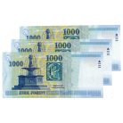 1000 Forint Bankjegy Millennium 2000 DD sorszámkövető 3 db