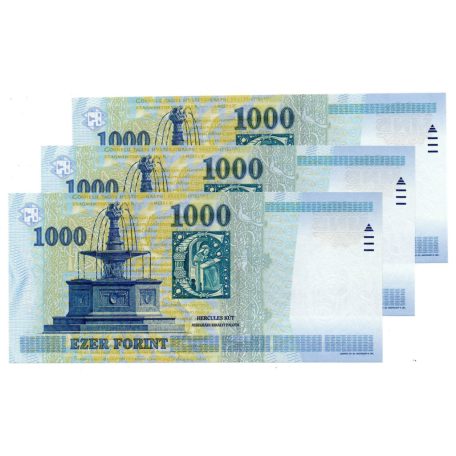1000 Forint Bankjegy Millennium 2000 DD sorszámkövető 3 db