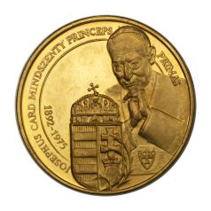   Bozó: Mindszenty hercegprímás újratemetése 1991 aranyozott Br