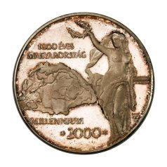   Bozó Gyula: Ezer éves Magyarország emlékérem 2000 ezüstözött Br