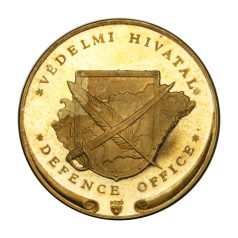   Bozó: Védelmi Hivatal - Defence Office érem Ag aranyló patina