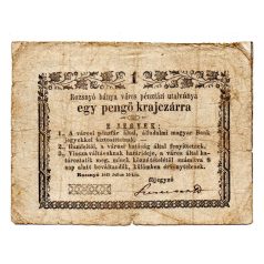   Rozsnyó 1 Pengő krajczárra 1849 eltérő keret, beváltandók, nagy