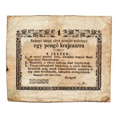   Rozsnyó 1 Pengő krajczárra 1849 eltérő keret, beváltandók, extra