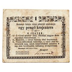   Rozsnyó 1 Pengő krajczárra 1849 gondolat jel és halvány vízjel