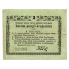 Rozsnyó 3 Pengő krajczárra Pénztári utalvány 1849 juiius tévnyom
