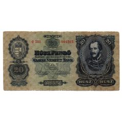 20 Pengő Bankjegy 1930 VG alacsony sorszám
