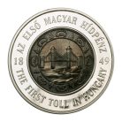 MKB Az első magyar hídpénz 1849 ezüst emlékérem 2001 PP