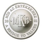 MKB Az első magyar hídpénz 1849 ezüst emlékérem 2001 PP