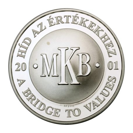 MKB Az első magyar hídpénz 1849 ezüst emlékérem 2001 PP