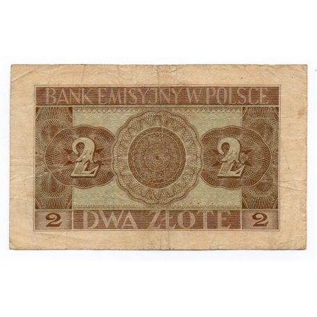 Lengyelország 2 Zloty Bankjegy 1940 P92 M92