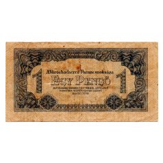   Vöröshadsereg 1 Pengő 1944 F elcsúszott hátoldali nyomat