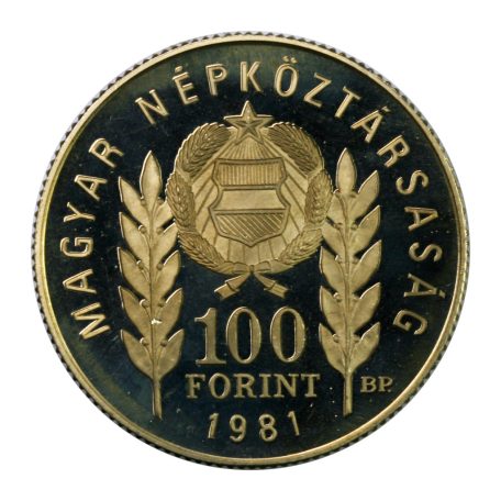 1300 éves Bulgária 100 Forint 1981 Proof