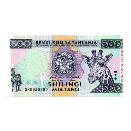 Tanzánia 500 Shilling Bankjegy 1997 P30 UNC