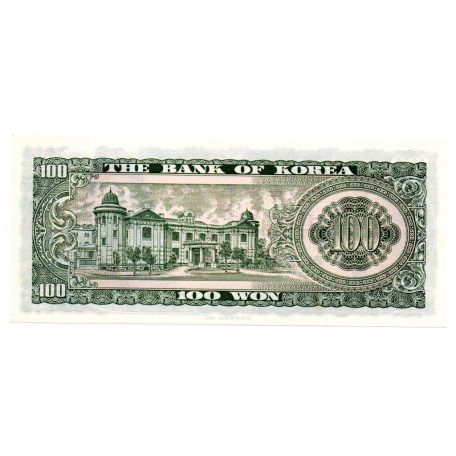 Dél-Korea 100 Won Bankjegy 1965 P38A barna feliratok
