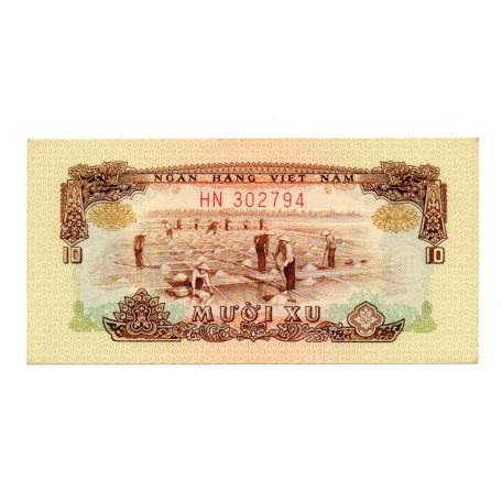 Dél-Vietnám 10 Xu Bankjegy 1966 P37a