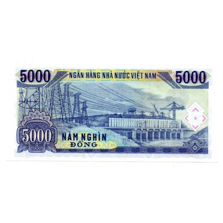 Vietnam 5000 Dong Bankjegy 1991 P108a UNC