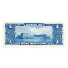   Brazilia 1 Cruzeiro Bankjegy 1954-1958 P150a alacsony sorszám