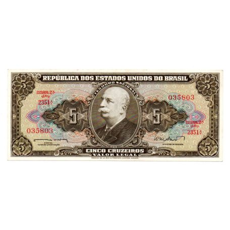 Brazilia 5 Cruzeiros Bankjegy 1962 P176a
