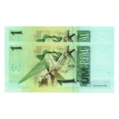   Brazilia 1 Real Bankjegy 1994-1997 P243e sorszámkövető pár