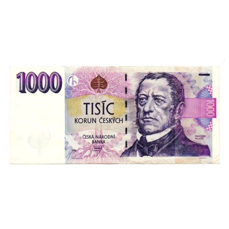 Cseh Köztársaság 1000 Korona Bankjegy 1996 P15c E19