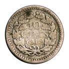 Hollandia I. Wilhelmina 10 Cent 1919 F 1,33g Ag640