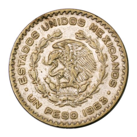 Mexikó 1 Peso 1963 VF 15,94g Ag100