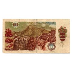 Csehszlovákia 10 Korona Bankjegy 1986 P94c V sorozat