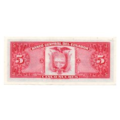 Ecuador 5 Sucres Bankjegy 1983 P108b