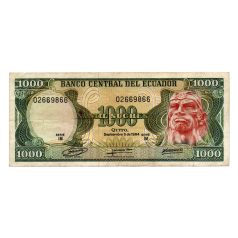 Ecuador 1000 Sucres Bankjegy 1984 P125a IM sorozat