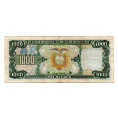 Ecuador 1000 Sucres Bankjegy 1984 P125a IM sorozat